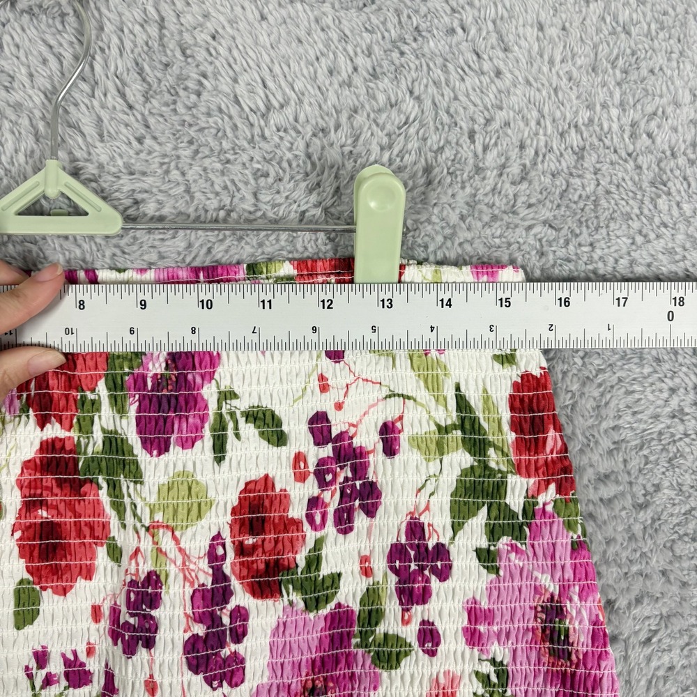 Abercrombie & Fitch Floral Fruit One Shoulder Smocked Top Midi Skirt Set XL NWT - Picture 8 of 13